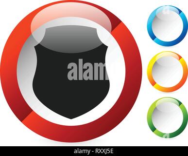 Icon with classic shield shape. Protection, security, certificate, warranty concept icon Stock Vector