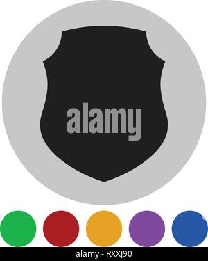 Icon with classic shield shape. Protection, security, certificate, warranty concept icon Stock Vector