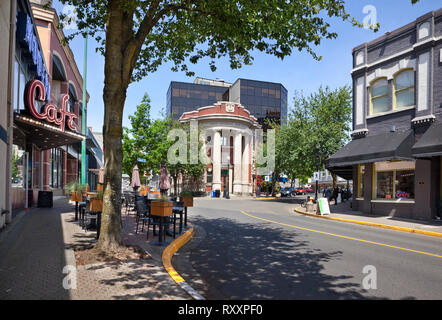 Commercial Street in downtown Nanaimo, British Columbia, Canada Stock Photo
