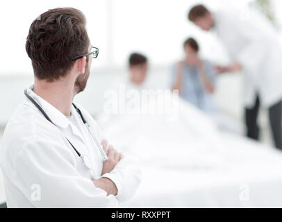 Blurred image of a patient in critical condition Stock Photo