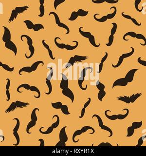 Man mustache photobooth art seamless wallpaper pattern Stock Vector