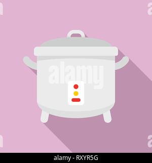 Cooker icon. Flat illustration of cooker vector icon for web design Stock Vector