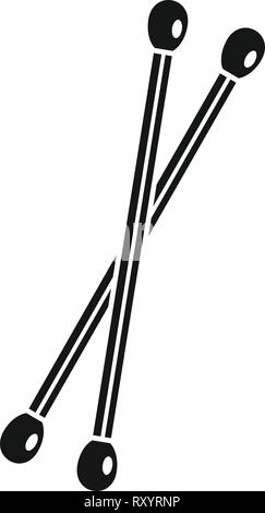 Forensic lab sticks icon. Simple illustration of forensic lab sticks vector icon for web design isolated on white background Stock Vector