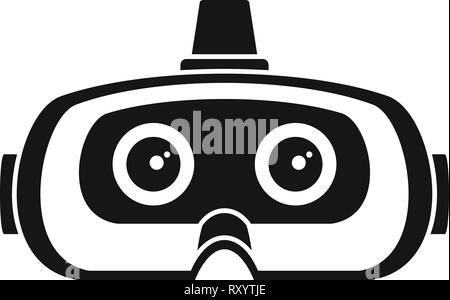 Virtual reality glasses icon. Simple illustration of virtual reality glasses vector icon for web design isolated on white background Stock Vector