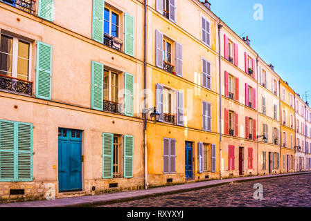 Colorful old building in Paris, France Stock Photo