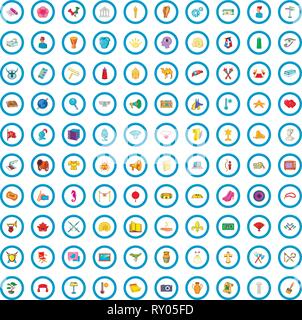 100 sculpture icons set. Color line set of sculpture vector icons thin ...