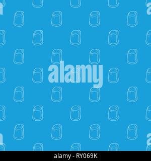 Electric kettle pattern vector seamless blue Stock Vector