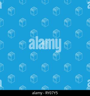 Modern electric cooker pattern vector seamless blue Stock Vector