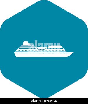 Cruise liner icon, simple style Stock Vector