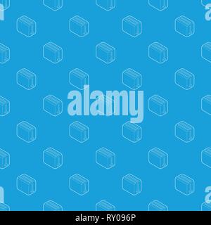 Toaster pattern vector seamless blue Stock Vector