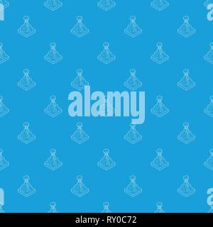 Volcano erupting pattern vector seamless blue Stock Vector