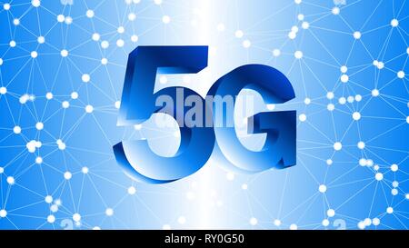 5G technology news vector illustration Stock Vector