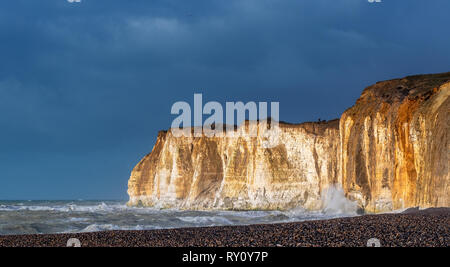 Stormy seas at Newhaven Stock Photo