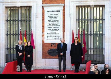 Madrid, Spain. 11th Mar, 2019. Members of foundation AVT seen attending in the event of tribute to the victims of the 11M. Credit: CORDON PRESS/Alamy Live News Stock Photo