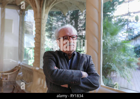 March 11, 2019 - Madrid, Spain - Javier Reverte seen during the presentation of the reissue of the trilogy about the Civil War that ended more than a decade ago and consists of the books called ''Flags in the fog'', ''The time of heroes'' and ''Come to us your kingdom'', in the one that runs the contest from its beginning until the 50 threading fiction and chronicle. (Credit Image: © Jesus Hellin/SOPA Images via ZUMA Wire) Stock Photo