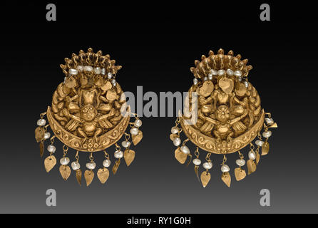 Latest Design Gold Plated Kanbala Stud Earrings With Falling Jhumka For  Women