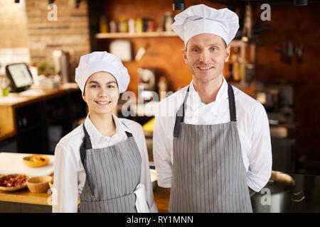 Two Chefs Posng Stock Photo