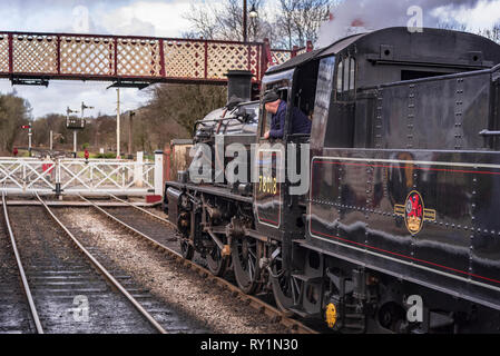 78018, a BR Standard Class 2MT 2-6-0 locomotive on the Great Central ...