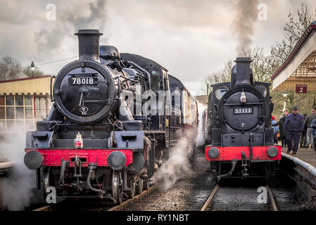 78018, a BR Standard Class 2MT 2-6-0 locomotive on the Great Central ...