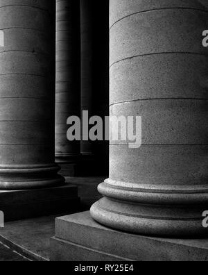 Columns on old building bank courthouse architecture construction Stock Photo