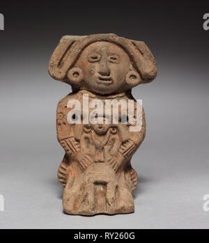 Figurine, 1325-1521. Mexico, Aztec. Pottery; overall: 8.4 cm (3 5/16 in Stock Photo