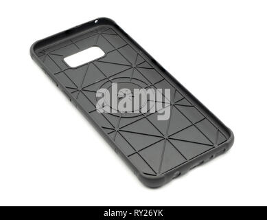 Samsung S8+ phone case cut out isolated on white background Stock Photo