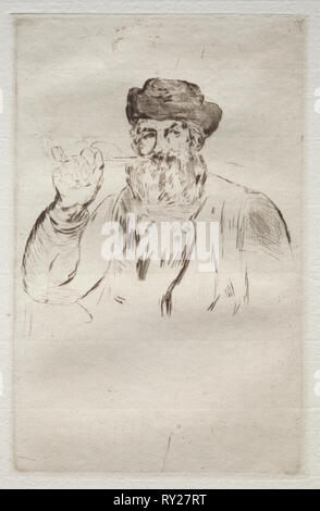 Le fumeur. Edouard Manet (French, 1832-1883). Drypoint Stock Photo