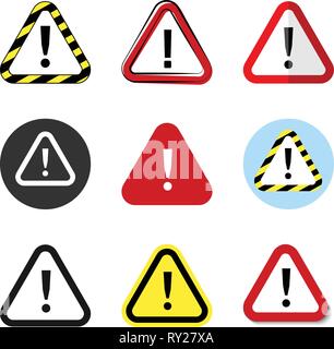 Danger sign, warning sign, attention sign. Danger icon, warning icon attention icon Stock Vector