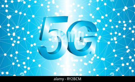 Wireless high speed mobile network 5G technology Stock Vector