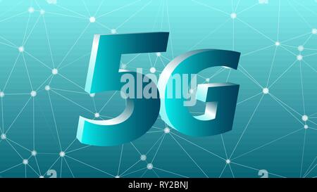 5G technology news vector illustration Stock Vector