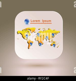 Map icon for application Stock Vector