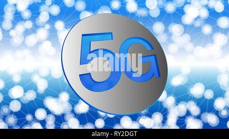 Mobile technology industrial revolution 5g network vector background Stock Vector