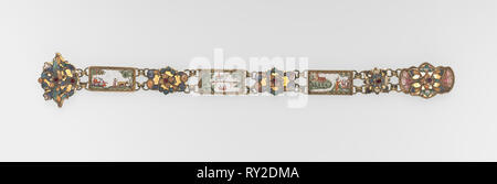 Belt, 1700s. Netherlands, early 18th century. Enamel on copper with gilt metal mounts and cloisonné medallions; overall: 55.9 cm (22 in Stock Photo