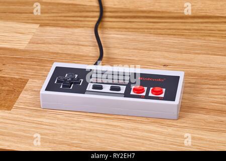 Nintengo NES controller Stock Photo