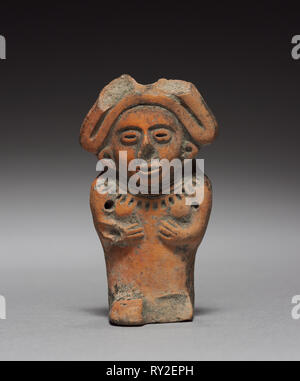 Figurine, 1325-1521. Mexico, Aztec, 14th century-16th century. Terracotta; overall: 7 cm (2 3/4 in Stock Photo