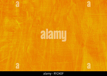 Abstract cement golden wall background. Colorful orange stucco plaster texture banner Stock Photo