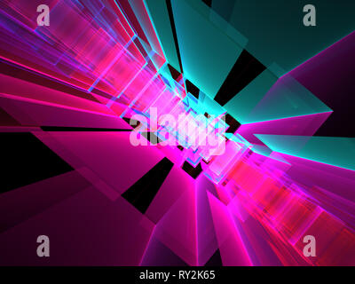 Abstract bright perspetive background - digitally generated image Stock Photo