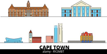 Cape Town city skyline silhouette vector illustration Stock Vector ...