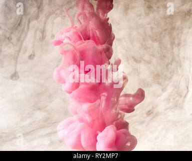 Colored acrylic paint in water Stock Photo