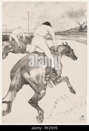 The Jockey, 1899. Henri de Toulouse-Lautrec (French, 1864-1901). Lithograph Stock Photo
