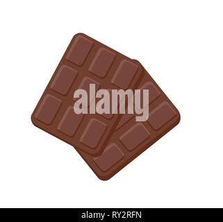 Vector chocolate bar. Objects isolated on a layer. Elements of sweets. Food illustration for cards, applications. Stock Vector