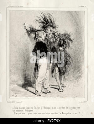 Carnaval. Paul Gavarni (French, 1804-1866). Lithograph Stock Photo