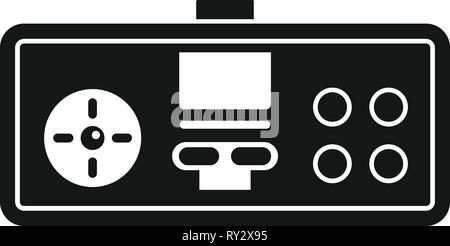 Retro gamepad icon. Simple illustration of retro gamepad vector icon for web design isolated on white background Stock Vector