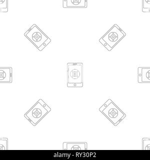 Smartphone drone control pattern seamless vector repeat geometric for any web design Stock Vector