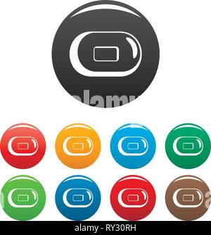 Soap icons set 9 color vector isolated on white for any design Stock Vector