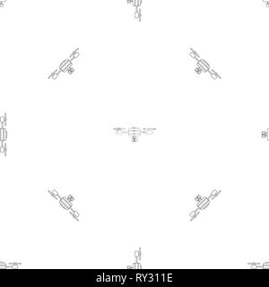 Aircraft drone pattern seamless vector repeat geometric for any web design Stock Vector