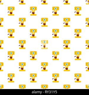 Bar coffee machine pattern seamless vector repeat for any web design Stock Vector