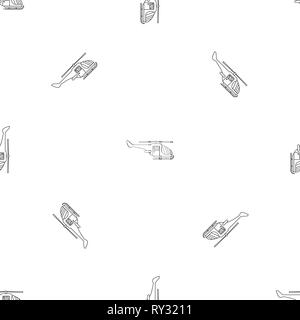 Military helicopter pattern seamless vector repeat geometric for any web design Stock Vector