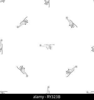 Transport helicopter pattern seamless vector repeat geometric for any web design Stock Vector
