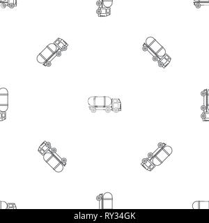 Tanker truck pattern seamless vector repeat geometric for any web design Stock Vector